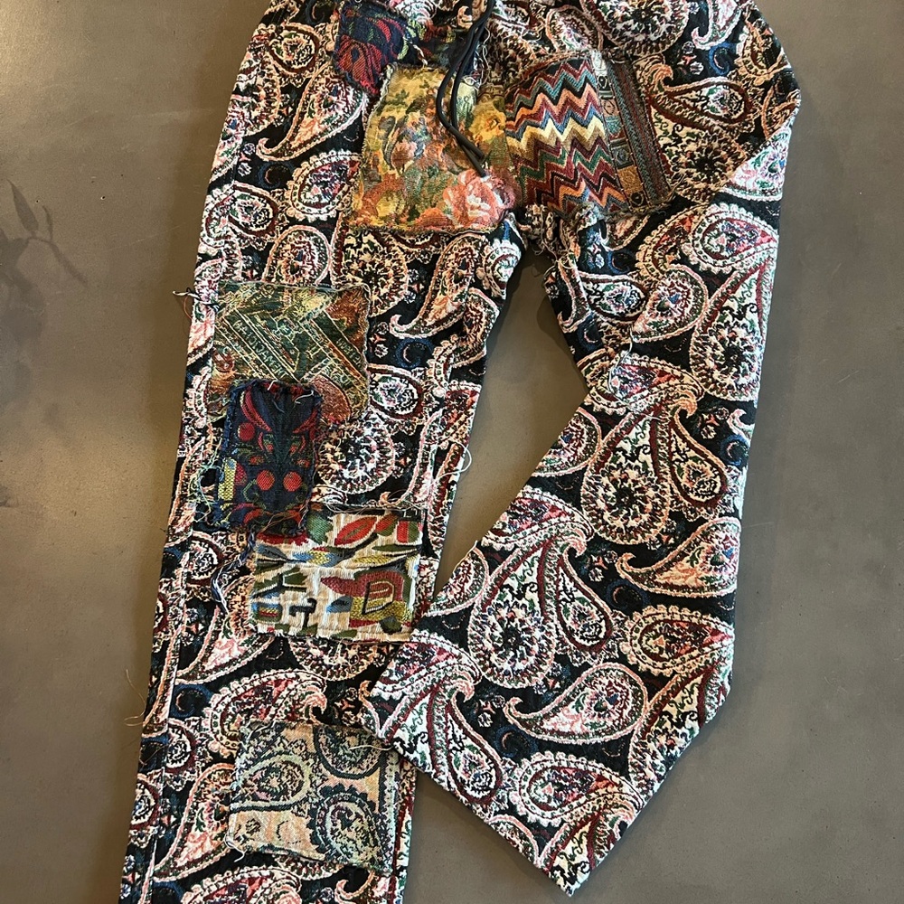 American Stitch Multicolor Patchwork Paisley Pants - image 5